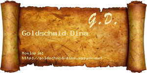 Goldschmid Dina névjegykártya